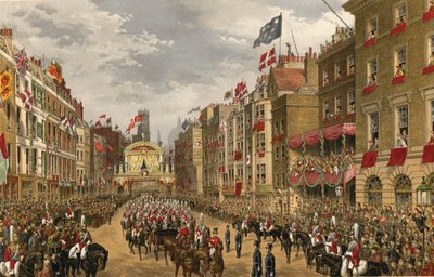 Temple Bar, London, 7 mars 1863 (gravyr) av Robert Dudley
