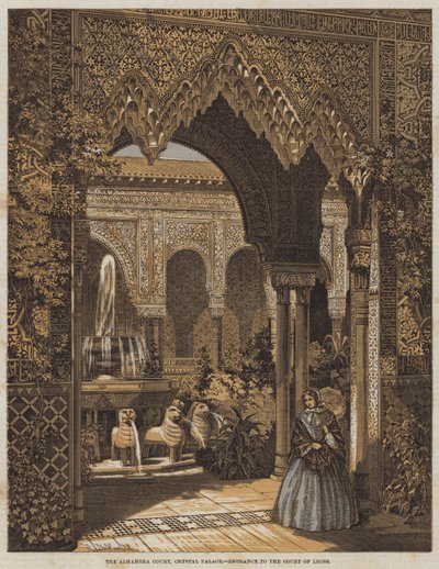 Alhambra-domstolen, Crystal Palace, ingången till Lions Court av Robert Dudley
