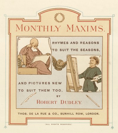 Titelblad till Monthly Maxims av Robert Dudley