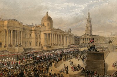 Trafalgar Square, London, 7 mars 1863 (gravyr) av Robert Dudley