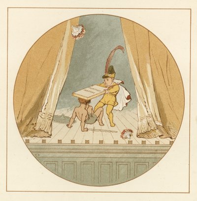 Två små barn som slåss på scenen av Robert Dudley