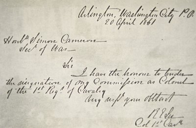 Robert E. Lees avskedsbrev från den federala armén, 20 april av Robert E. Lee