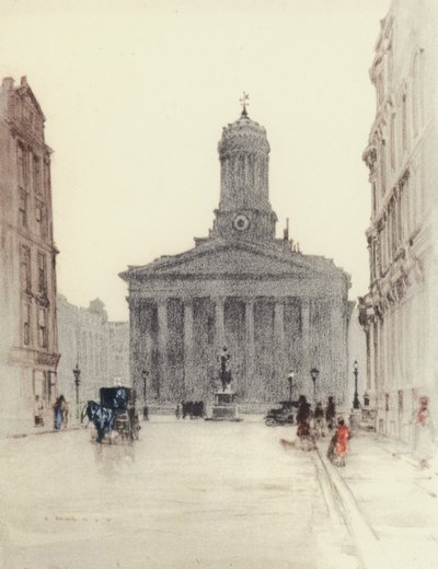 Glasgow: The Royal Exchange (färglitografi) av Robert Eadie