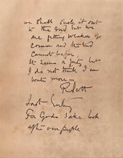 Den sista sidan av kapten Scotts dagbok, 1912 1935 av Robert Falcon Scott