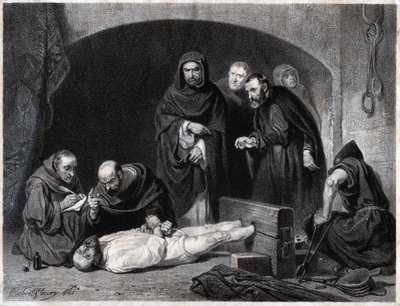 Inkvisitionen under medeltiden. (gravyr av Robert Fleury
