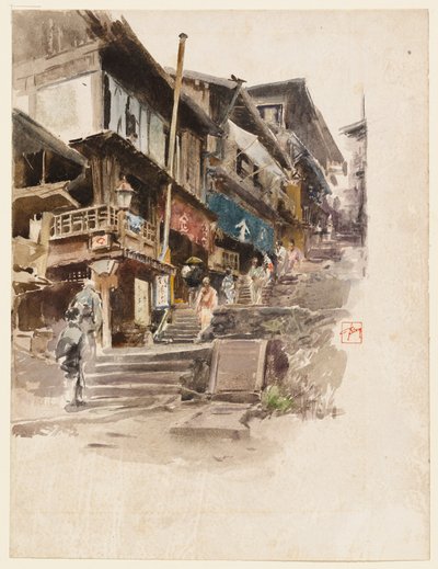 En gata i Ikao, Japan, II av Robert Frederick Blum