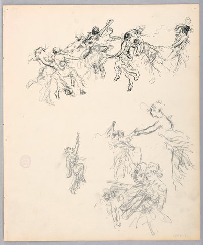 Teckning, Dansande figurer, 1882-83 av Robert Frederick Blum