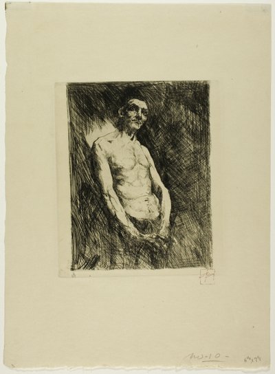 Halvnaken figur av en man av Robert Frederick Blum