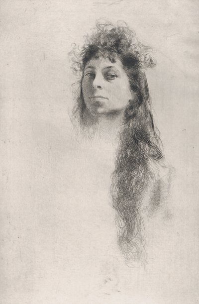 Chef för en flicka med långt hår,.n.d., n.d.. av Robert Frederick Blum