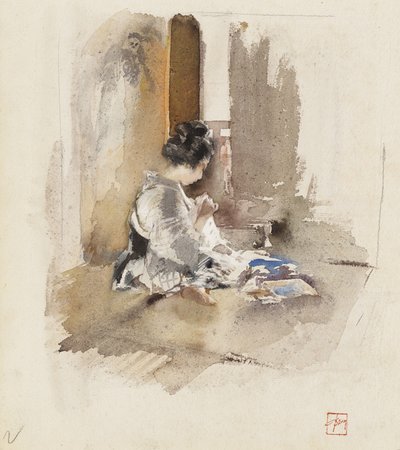 Japansk flicksömnad, 1890 av Robert Frederick Blum
