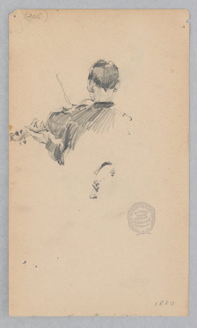 Musiker som spelar fiol av Robert Frederick Blum