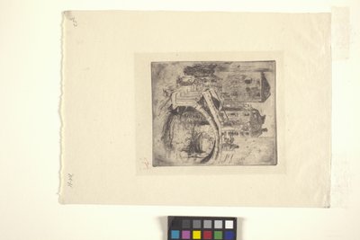 Venetianska kanalen och bron (etsning) av Robert Frederick Blum