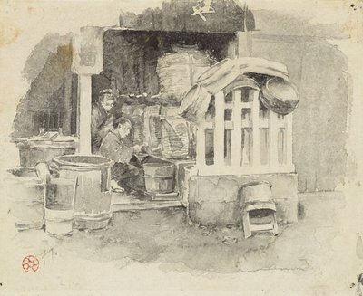 Där Sake säljs, 1890 av Robert Frederick Blum