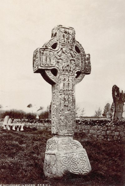 North High Cross i Castledermot, Co. Kildare, Irland (sepiafoto) av Robert French