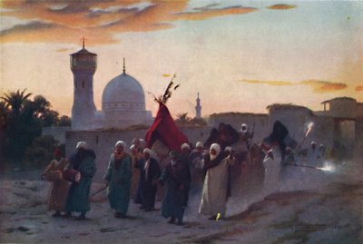A Wedding Procession at Menzala: The Home-Coming of the Bride, c1880, 1904 av Robert George Talbot Kelly