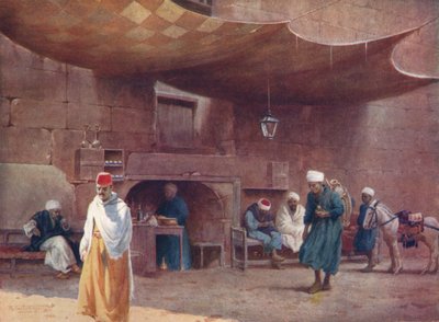 Ett arabiskt kafé, Kairo, c1880, 1904 av Robert George Talbot Kelly