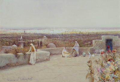 Damascus Looking East (akvarell) av Robert George Talbot Kelly