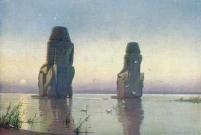 Thebeens kolosser - Månuppgång, c1880, 1904 av Robert George Talbot Kelly
