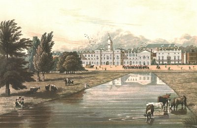 The Horse Guards & Melbourne House, c1821 av Robert Havell