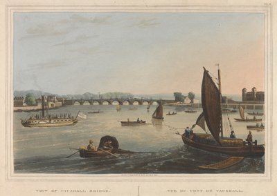 Utsikt över Vauxhall Bridge av Robert Havell