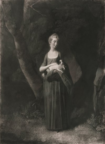 Miss Cunningham håller sin King Charles Spaniel av Robert Healy