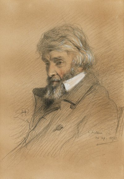 Porträtt av Thomas Carlyle 1795-1881, 1875. av Robert Herdman
