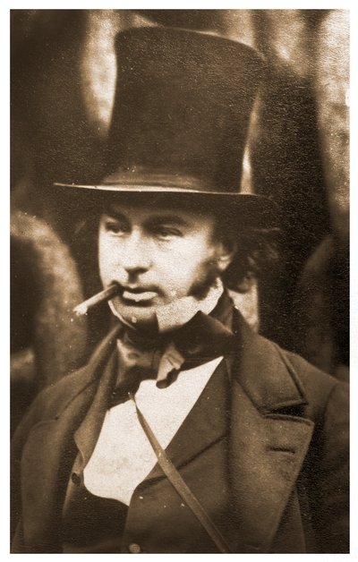 Porträtt av Isambard Kingdom Brunel av lanseringskedjorna av SS Great Eastern, 1857 av Robert Howlett