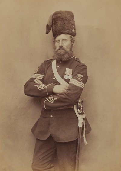 Sergeant Glasgow, Royal Artillery, 1856 (sepiafoto) av Robert Howlett