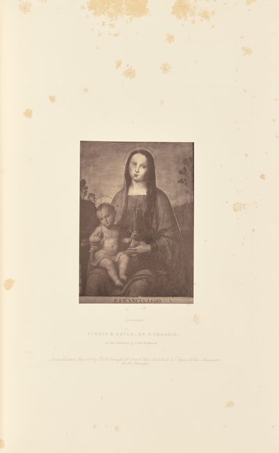 Jungfru Maria med barnet, av F. Francia av Robert Howlett