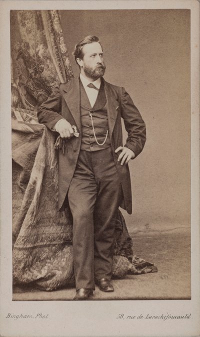 Porträtt av målaren Ludwig Knaus 1829-1910. av Robert Jefferson Bingham