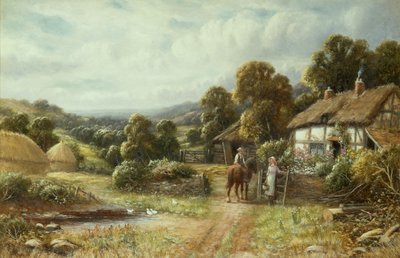 A Surrey Cottage (olja på duk) av Robert John Hammond