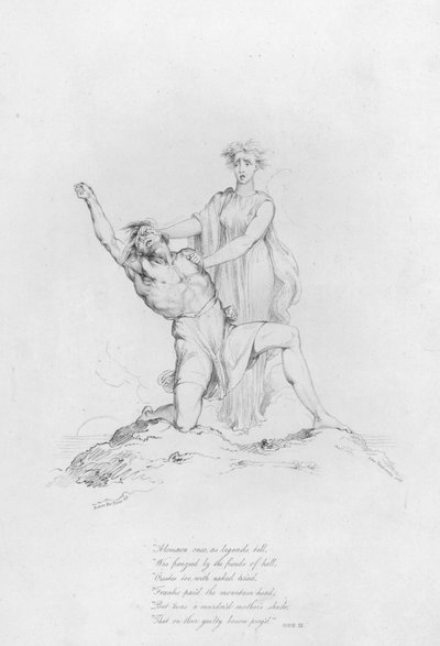 Anacreon, Ode IX (gravyr) av Robert Kerr (after) Porter