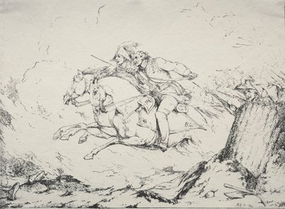 Exemplar av polyautografi: Cavalry Charge, 1803. av Robert Kerr Porter