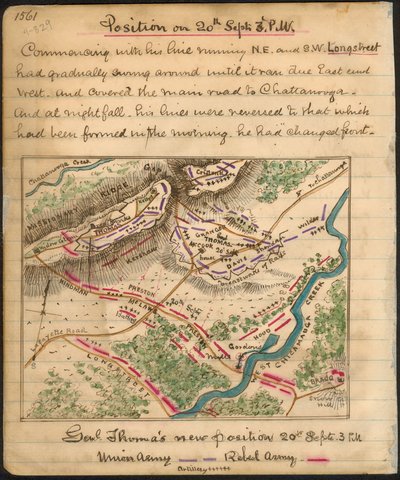 General Thomas nya position 20 septr. kl. 15.00 LOC gvhs01.vhs00159 av Robert Knox Sneden