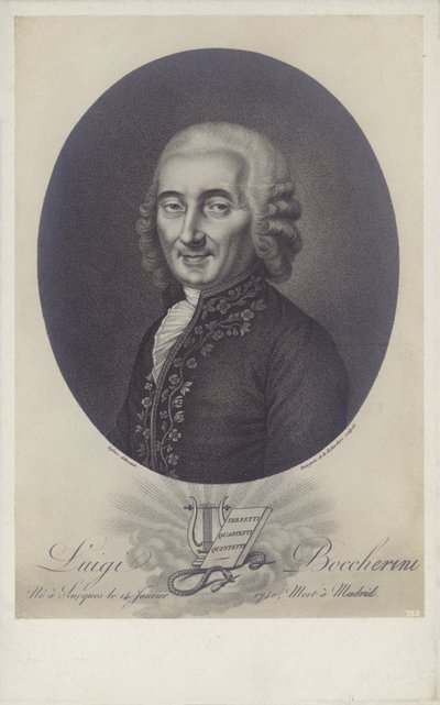Luigi Boccherini, italiensk kompositör och cellist (1743-1805). av Robert Lefevre