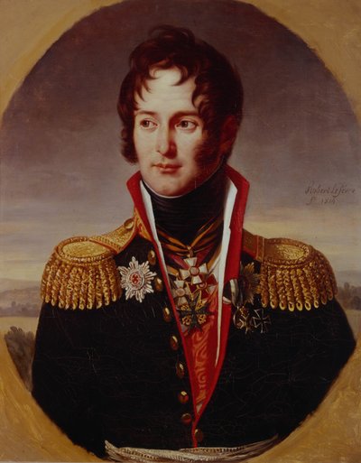 Porträtt av Pyotr Alexandrovich Chicherin 1778-1848, 1814 av Robert Lefevre