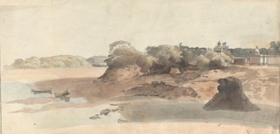 Byggnader vid en flod av Robert Mabon