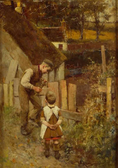 Mending the Fence (olja på duk) av Robert McGregor