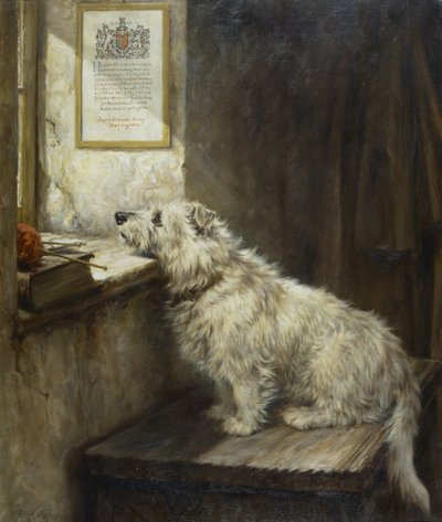 Kommer han tillbaka?, ca 1918 (olja på duk) av Robert Morley