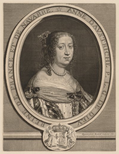 Anne av Österrike, Frankrikes drottning, 1660. av Robert Nanteuil