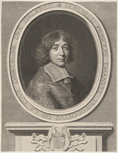 Emmanuel-Théodose de La Tour dAuvergne, Kardinal av Bouillon, 1668. av Robert Nanteuil