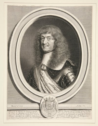 Francois de Bonne, Le Mar?chal de Cr?qui, duc de Lesdigui?res (marskalk av Cr?qui, hertig av Lesdigui?res) (1624-1687) av Robert Nanteuil