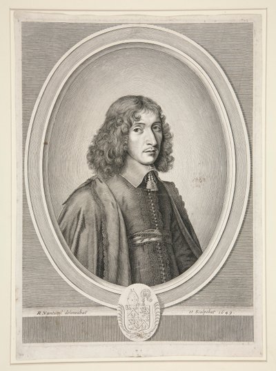 François Mol?, Abbot? av Sainte-Croix de Bordeaux, sedan Ma?tre des Requ?tes (abbot av Sainte-Croix av Bordeaux, sedan Master of Requests) (1625-1712) av Robert Nanteuil