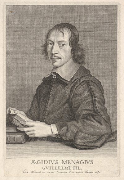 Gilles Menage, ca. 1652. av Robert Nanteuil