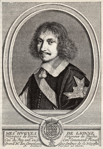 Hugues de Lionne (1611 - 1671), markis de Fresnes, Lord of Berny, var en diplomat och statsminister under Ludvig XIV. Gravyr av Robert Nanteuil. Privat samling. av Robert Nanteuil