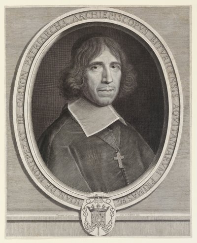Jean de Montpezat de Carbon, ärkebiskop av Bourges, sedan av Sens (ärkebiskop av Bourges, sedan av Sens) av Robert Nanteuil