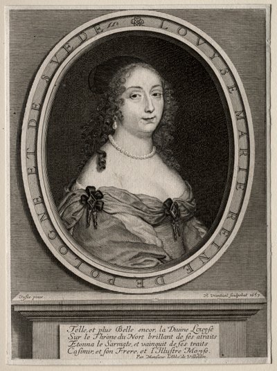 Marie Louise de Gonzague, drottning av Polen, 1653. av Robert Nanteuil