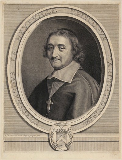 Porträtt av Ferdinand de Neufville de Villeroy av Robert Nanteuil