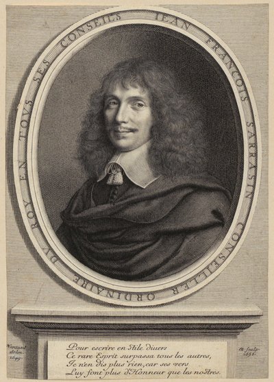 Porträtt av Jean-François Sarrazin [Sarrasin] av Robert Nanteuil