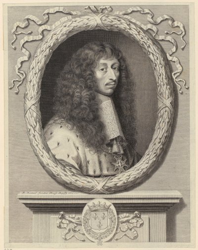 Porträtt av Ludvig II de Bourbon, prins av Condé [Le Grand Condé] av Robert Nanteuil